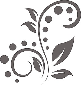 卷曲的花卉元素矢量