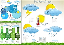 氣象標簽矢量圖