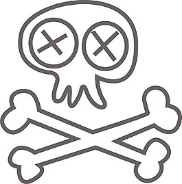 EMO顱骨矢量元素