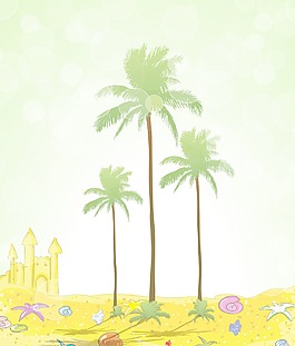 夏季背景矢量插畫