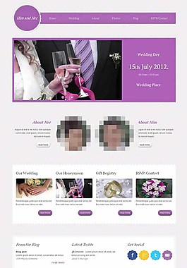 情侶婚紗博客CSS3模板