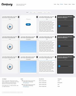帶音頻播放HTML5模板