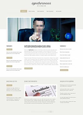 棕色背景Html5網站模板