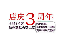 淘寶海報文字素材店慶3周年