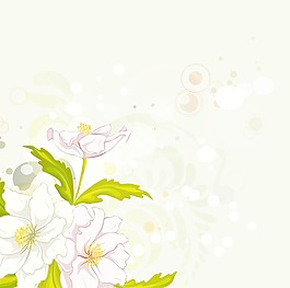 矢量背景與五顏六色的花