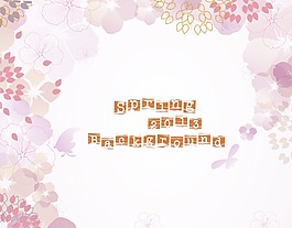 花卉背景矢量插圖