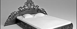 bed blackwood 黑色木雕床