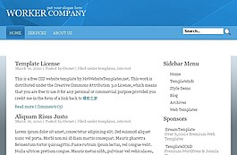 藍(lán)色底紋博客CSS模板