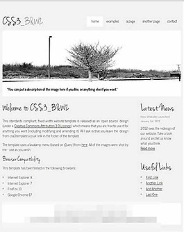 黑白懷舊個人主頁模板