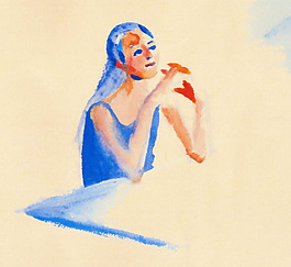 位圖 人物 女人 色彩 藍(lán)色 免費(fèi)素材