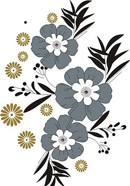 印花矢量圖 優(yōu)雅植物 毛衫印花 優(yōu)雅植物 色彩 免費素材