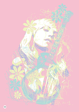 印花矢量圖 人物 色彩 女人 花 免費(fèi)素材