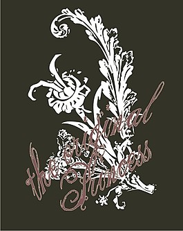 印花矢量圖 優(yōu)雅植物 色彩 抽象 花 免費素材