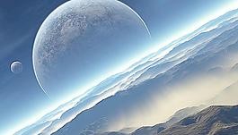 藍(lán)色星空背景圖片