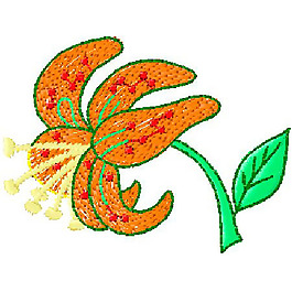 绣花 花 红色 绿色 黄色 免费素材