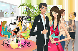 位圖 人物 男人 女人 色彩 免費(fèi)素材