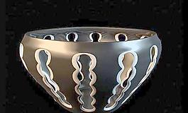 黑色鏤空花盆 vases86