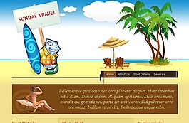 度假旅游网站模板