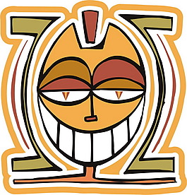 印花矢量圖 人物 色彩 黃色 綠色 免費素材