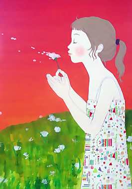 位圖 人物少女 色彩 綠色 紅色 免費(fèi)素材