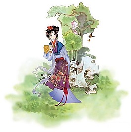 位圖 人物 女人 色彩 綠色 免費(fèi)素材