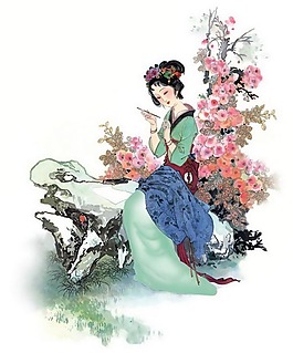 位圖 人物 女人 色彩 綠色 免費(fèi)素材