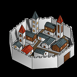 RPG地圖符號：城市