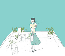 位圖 人物 女人 花 免費(fèi)素材