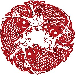 印花矢量圖 動(dòng)物 魚 抽象動(dòng)物 色彩 免費(fèi)素材