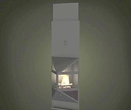 fireplace 墻角壁爐 020