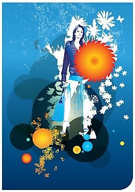 位圖 人物 女人 色彩 彩色 免費(fèi)素材