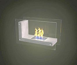 fireplace 玻璃壁爐  05