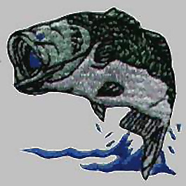 繡花 動物 魚 色彩 黑色 免費素材
