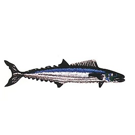 繡花 動物 魚 色彩 青色 免費素材
