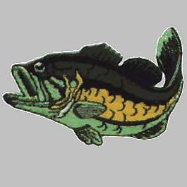 繡花 動物 魚 色彩 黑色 免費素材