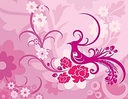 印花矢量圖 色彩 花紋 彩色 紅色 免費素材