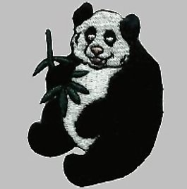 绣花 动物 熊猫 国宝 植物 免费素材