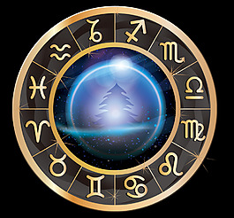 星座设计松树星空图素材