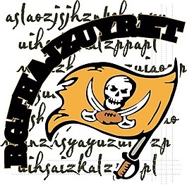印花矢量圖 文字 英文 海盜 旗幟 免費(fèi)素材