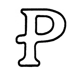 繡花 文字 英文 P 家紡 免費素材
