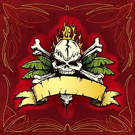 印花矢量圖 靈異 骷髏 色彩 紅色 免費(fèi)素材