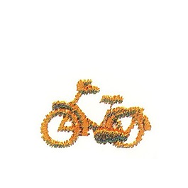 繡花 交通工具 自行車 色彩 免費(fèi)素材