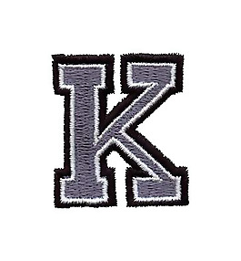 繡花 文字 英文 K 色彩 免費素材