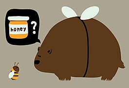 位圖 動物 熊 翅膀 色彩 免費(fèi)素材