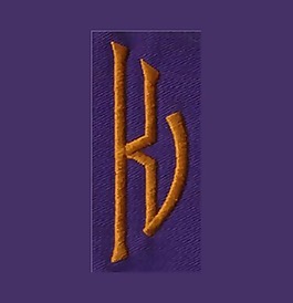 繡花 文字 英文 K 色彩 免費(fèi)素材