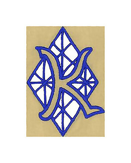 繡花 文字 英文 K 色彩 免費素材