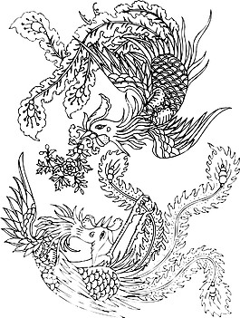 印花矢量圖 動物 色彩 花紋 民族 免費素材