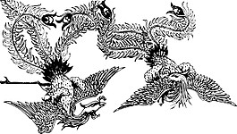 印花矢量圖 動物 色彩 花紋 民族 免費素材