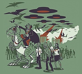 位圖 靈異 蝙蝠 飛碟 恐龍 免費(fèi)素材