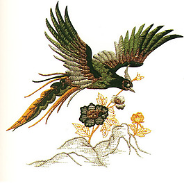 繡花 鳥(niǎo)類 動(dòng)物 花 草 免費(fèi)素材